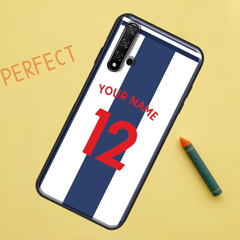 Персонализированный чехол с футбольным номером и именем для Huawei Nova 9 10 SE 11i 8i 7i 3i Nova 5T Y60 Y61 Y70 Y90 P20 P30 P40 Lite P60 Pro