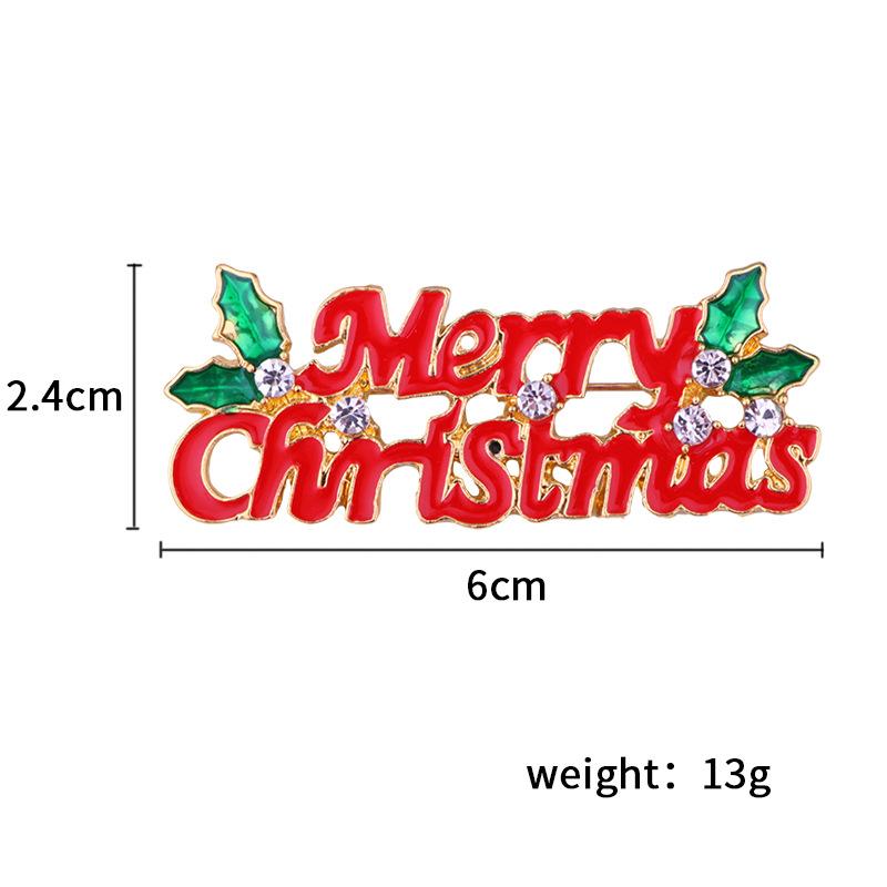 Christmas Brooches Set Tree Santa Snowman Sleigh Bell Boots Pin for Xmas Sweater Decoration Body Accessories