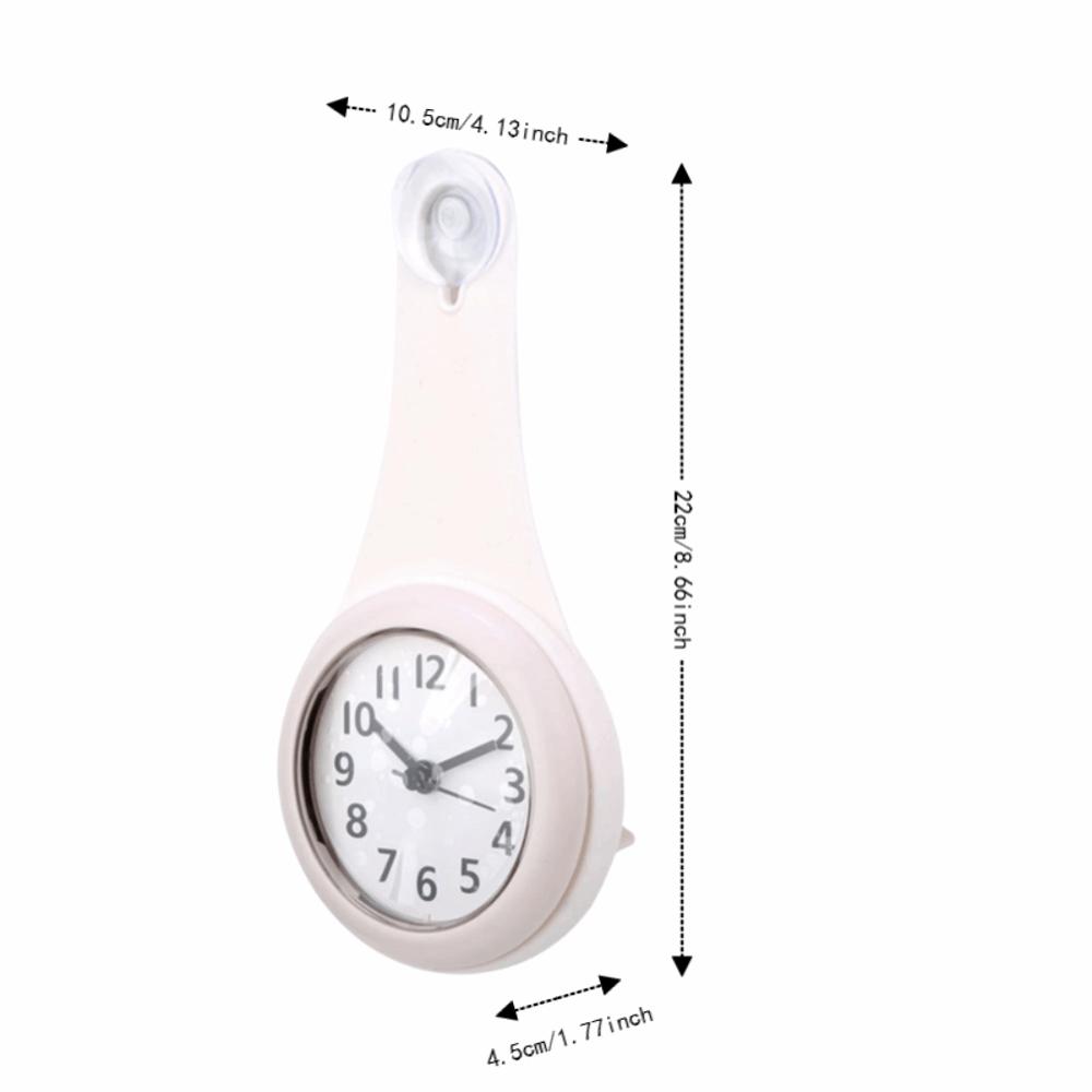 White Pink Blue Shower Clock Plastic Anti-Fog Clock Hanging Bathroom Clock Bathroom Kitchen Shower