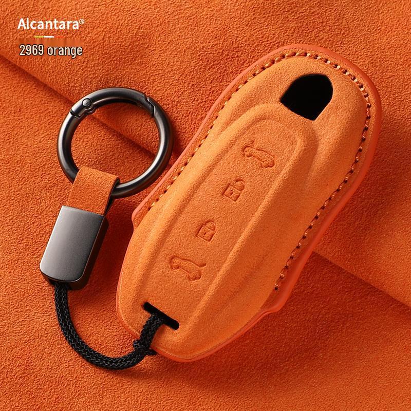 Suede Key Cover with Buckle for Porsche Macan 4, Fits 25 Models, Pure Electric & Jincheng Edition