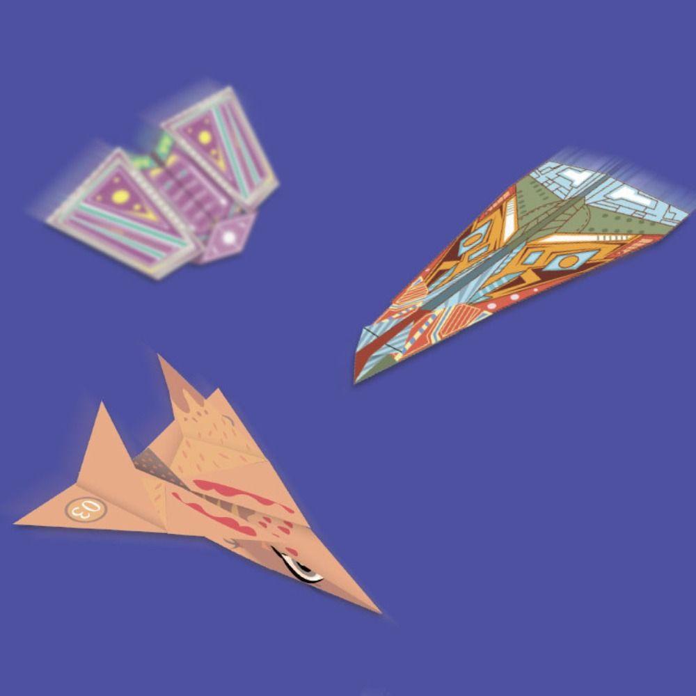 Art Learning Airplane Origami Set Montessori Versatile Paper Aircraft Toy Parent-child interaction