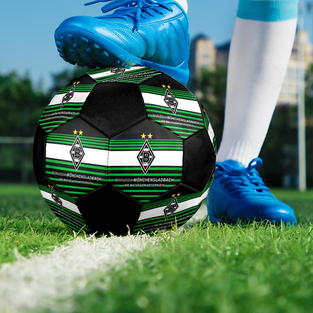 Borussia Indoor Soccer Ball Colorful Machine Stitched PVC Size 5 Team Training Competition Ready Durable High-Bounce Cool Sports Gift