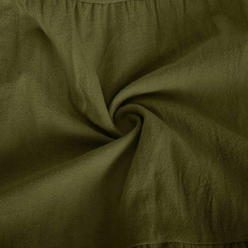 Summer Plus Women's Round Neck Sleeveless Patchwork Solid Color Loose Cotton Linen Dress