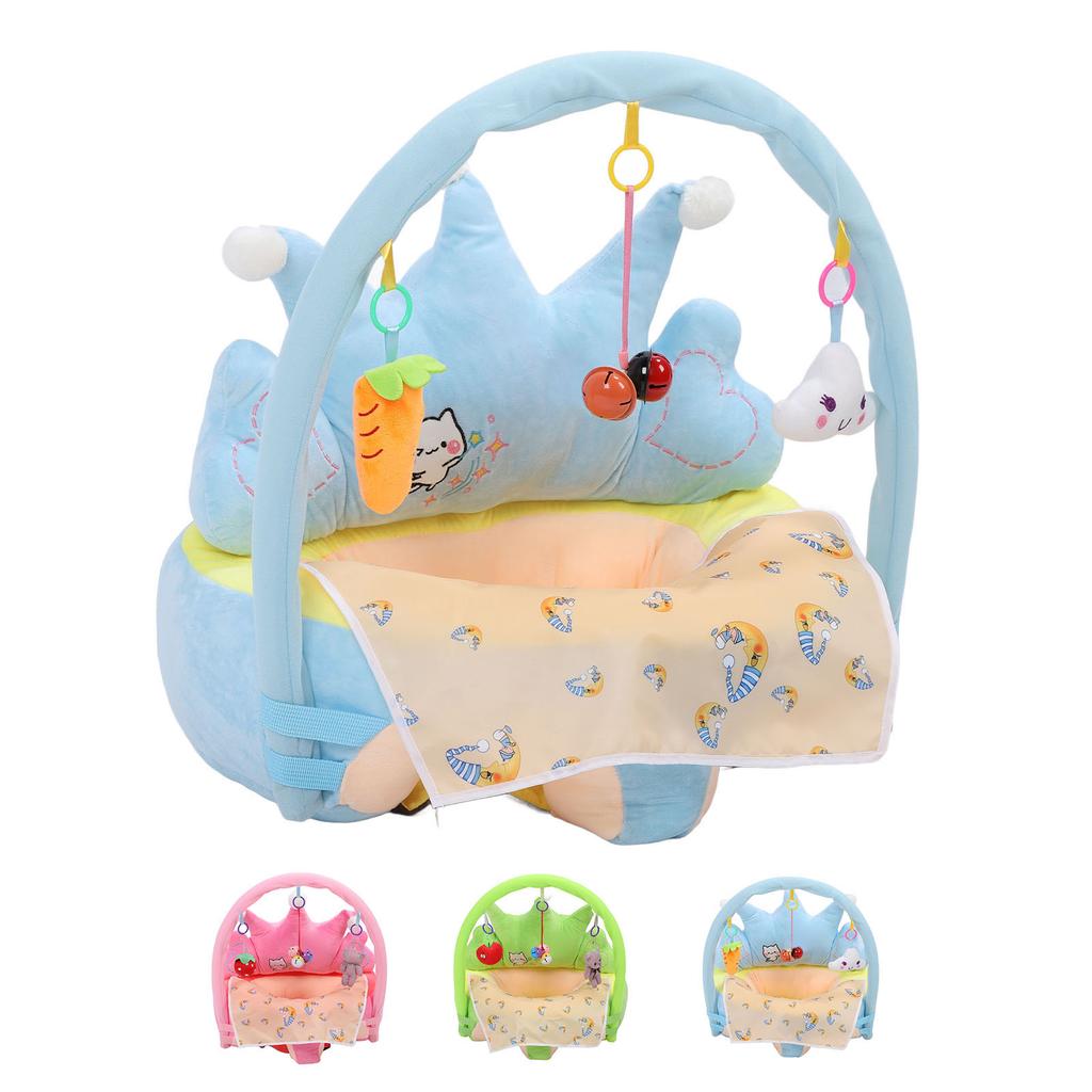 Мягкое детское сиденье в форме короны, поддерживающее сидячее положение, удобное кресло для обучения сидению, плюшевое кресло для малышей