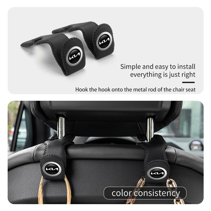 AQK4  For KIA Car Headrest Hanger Hook Seat Back Phone Holder Fastener Clip Ceed Sportage Rio K5 K2 Optima Cerato Venga Sedona