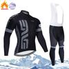 Winter Cycling Thermal Fleece Long Sleeve Set Men Women - Warm Breathable Bike Apparel