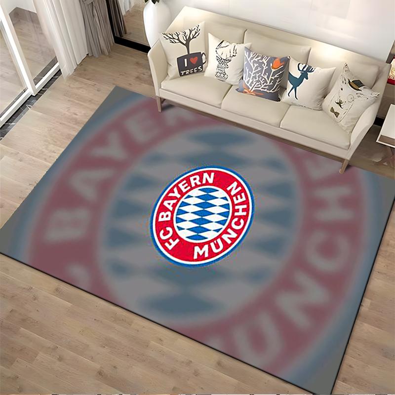 FC Bayern München Logo Rug Non-slip rug suitable for living room and bedroom sofas.