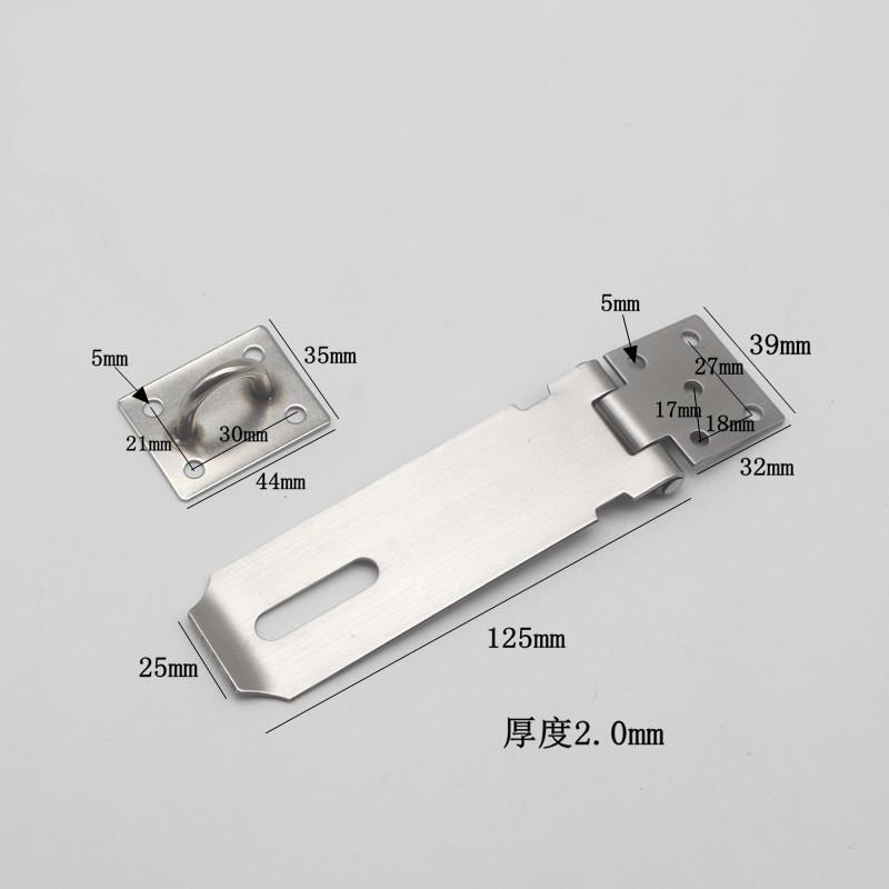 3 4 5 дюймов Дверной замок-защелка Навесной замок Утолщение из нержавеющей стали Скоба для деревянной двери шкафа сада с винтами