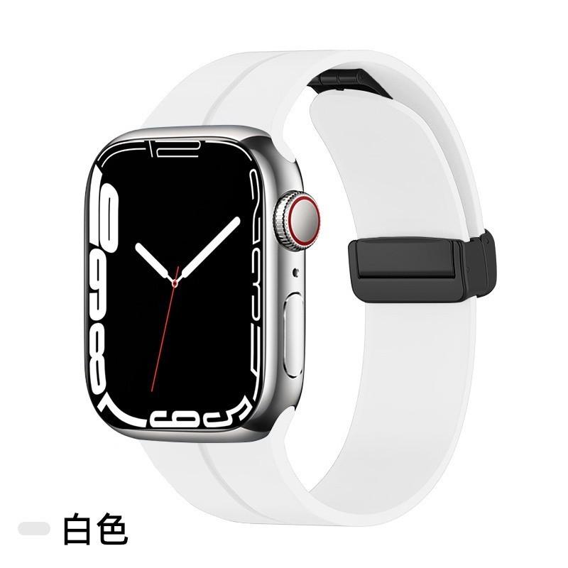 Магнитный ремешок для Apple Watch ultra band 49 мм 45 мм Силиконовый браслет iWatch Series 7 8 se 6 5 3 44 мм 45 мм 40 мм 41 мм 42 мм 38 мм
