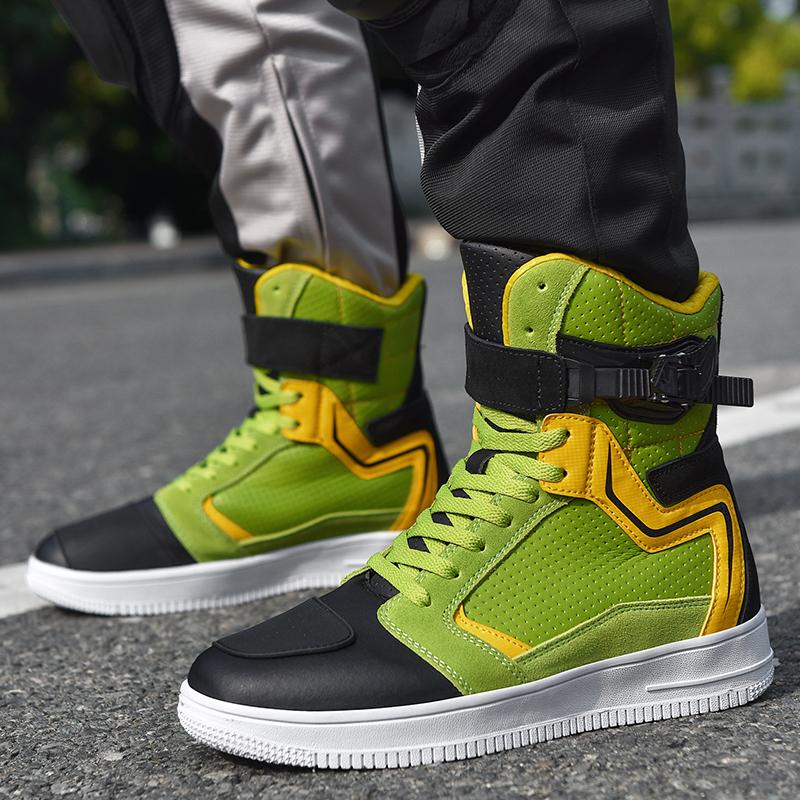 Новая мужская мотоциклетная обувь Мужские всесезонные внедорожные мотоботы для райдера Гоночные ботильоны Всесезонная мотоциклетная экипировка для путешествий