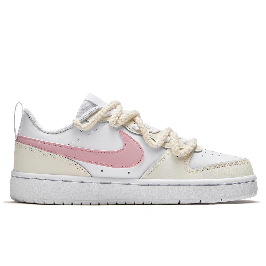 Nike Кроссовки для скейтборда Court Borough 2 Низкие GS Белый Розовый BQ5448-100(Team177-)