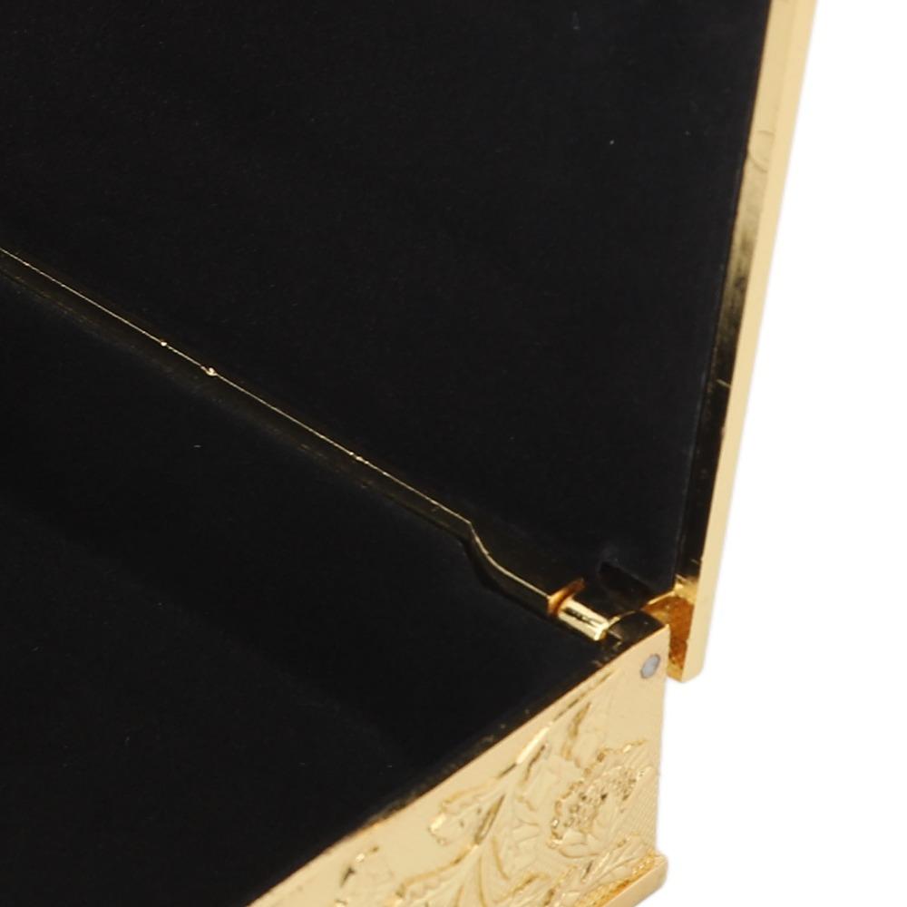 Zinc Alloy Trinket Storage Box Gold Treasure Chest Case Jewelry Boxes Keepsake Box For Ladies