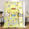 Cute yellow dog for all seasons blanket lunch break throw gift
