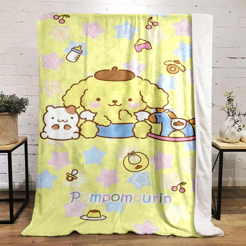 Cute yellow dog for all seasons blanket lunch break throw gift