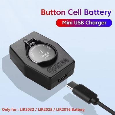 Мини-зарядное устройство для кнопочных батарей LIR2032H LIR1632 LIR2025 LIR2016, зарядка Type-C, 3,6 В, Li-ion, портативное зарядное устройство для элементов питания
