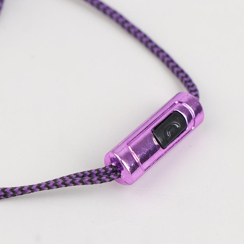 1 шт. стерео наушники проводной нейлоновый кабель гарнитура с микрофоном