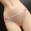 Сексуальные дышащие кружевные трусики с бантом для девочек, женские трусы с низким вырезом, сохнущие на воздухе, женские трусы