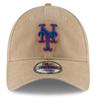 New Era New York Mets Core Classic Khaki 9TWENTY Adjustable One Size Hat OSFM, Khaki,