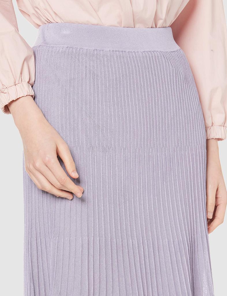 FRAY I.D. Women's Sheer Knit Flare Skirt FWNS211212 LAV F
