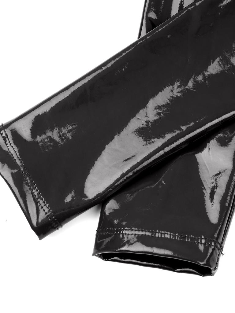 Женский сексуальный ажурный боди, клубная одежда, комбинезон из лакированной кожи всего тела, комбинезон на молнии