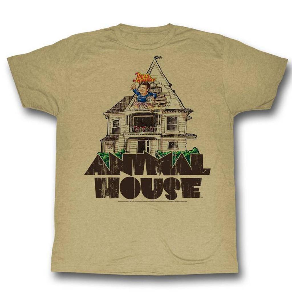 Animal House Flag Flyer Khaki Adult T-Shirt