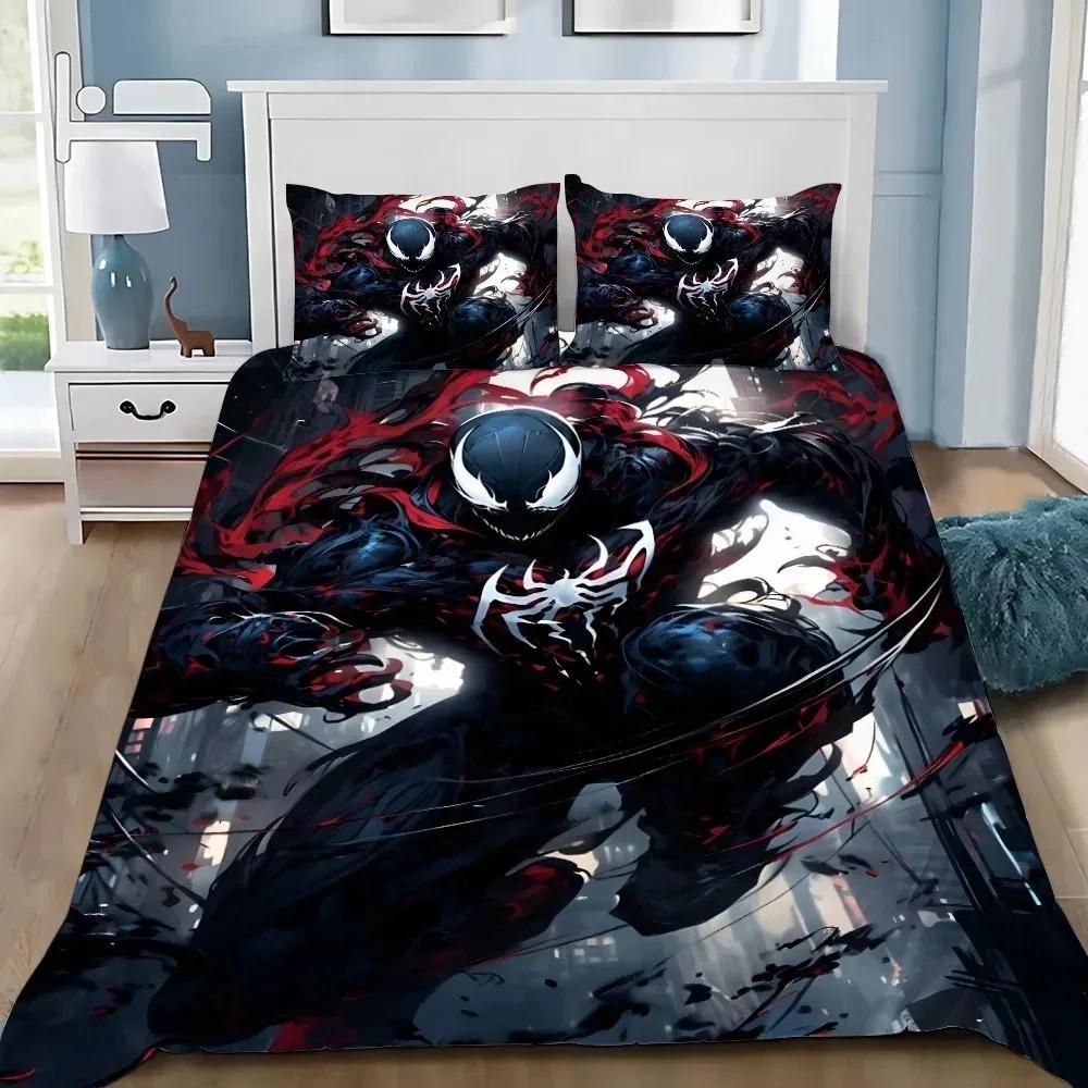 3D Print Venom Bed Linen Set King Queen Double Full Twin Single Size Venom Duvet Cover Set