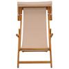 3 Position Lounge Chair Solid Eucalyptus Wood Taupe