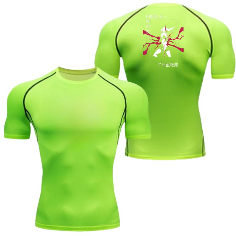 Мужская компрессионная футболка с коротким рукавом, дышащая, быстросохнущая, эластичная, с принтом отбеливателя в виде паука, для бега, велоспорта, тренировок в зале
