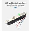 12V/24V DC Electric Lock Magnetic Deadbolt Time Delay Fail Secure Mortise Drop Bolt Lock Electronic Door Lock with Key Cylinder