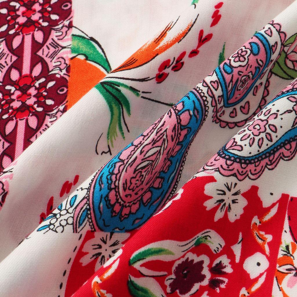 2022 Summer Men's Short Sleeve Floral Shirt - European and American Style