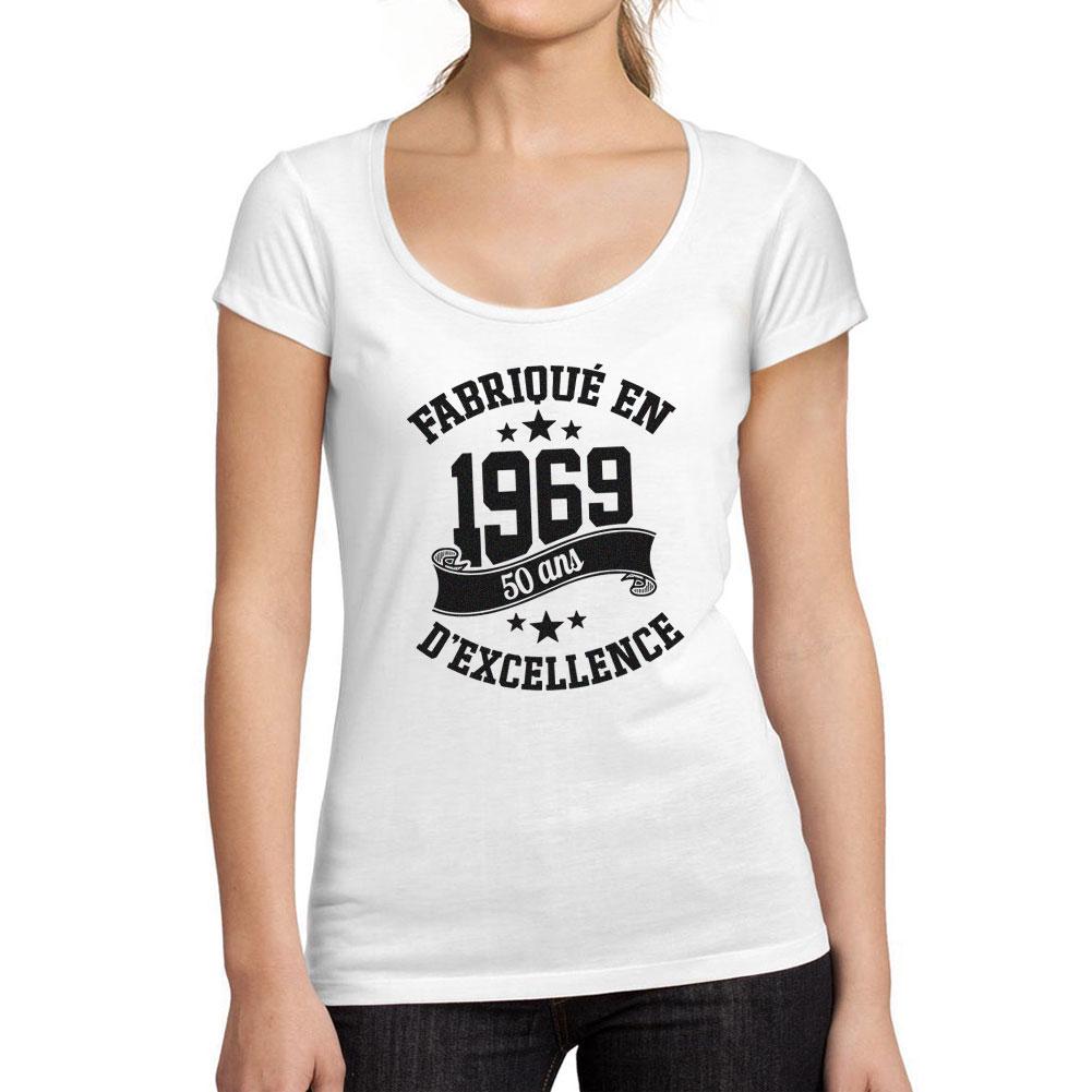 Ultrabasic Футболка Femme col Rond Decollete Fabrique en 1969, 50 Ans d etre Genial T-Shirt