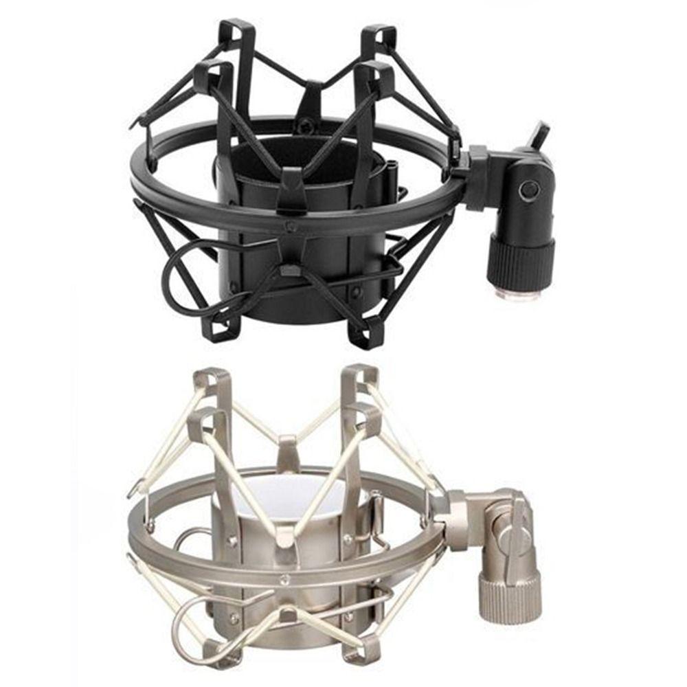 Black/Silver Metal Microphone Shock Mount Shockproof Spider Mic Holder Clip  Live Broadcast