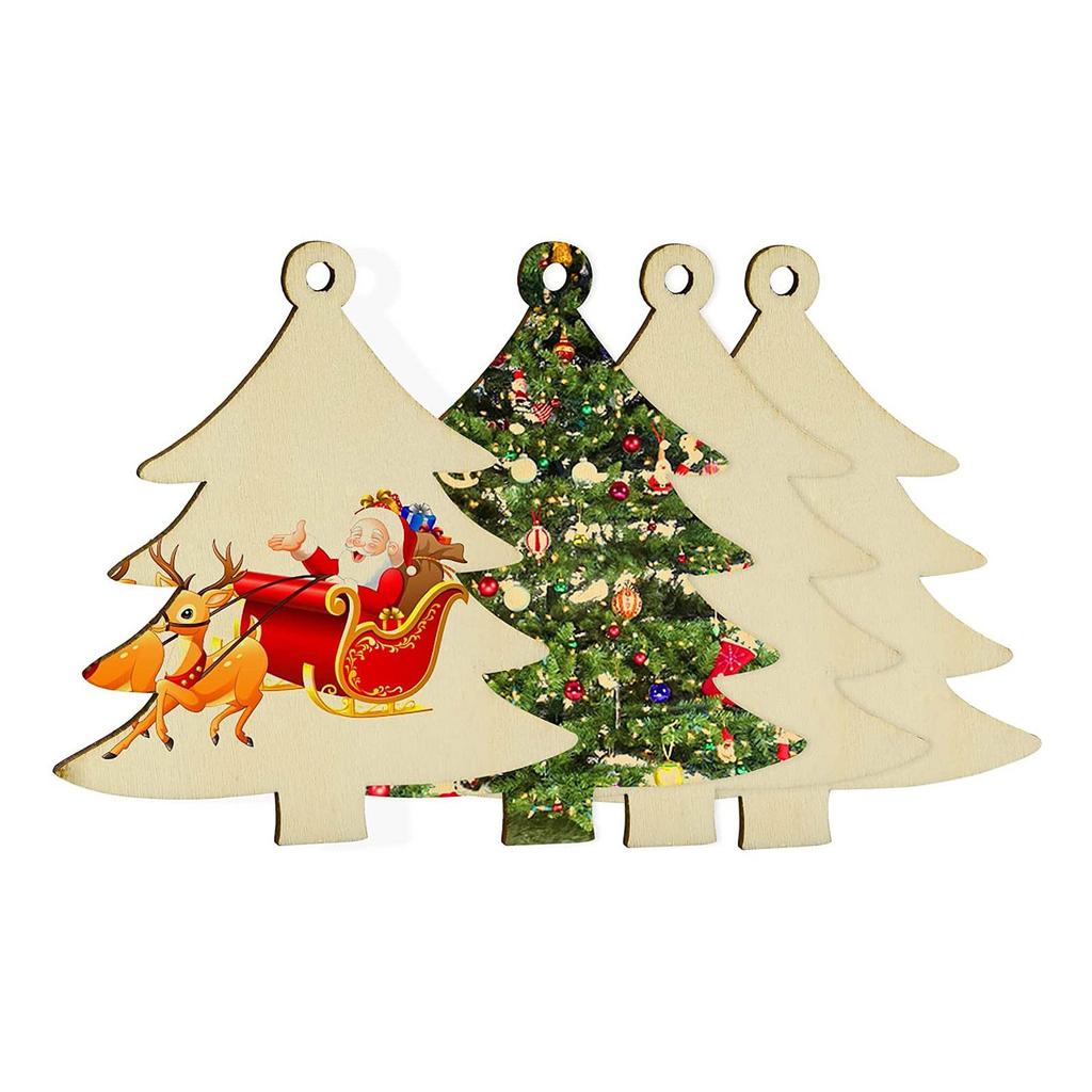 10 шт., 5 стилей, деревянные ломтики, поделки, сделай сам, елочные украшения, рождественские подвесные поделки для праздника, дома, вечеринки