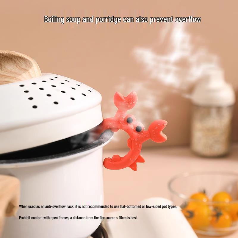 Силиконовая подставка для крышки и кухонных принадлежностей: Защита от перелива, Защита от ожогов, Многофункциональная кухонная полка