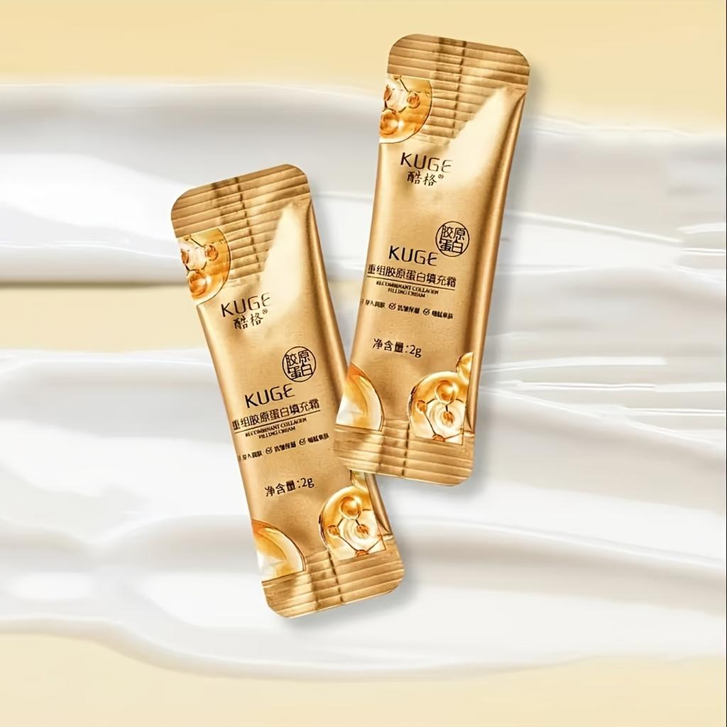 100 Bags of Cool Mesh Collagen Cream, Mini Portable Cream, Recombinant Collagen Filling Cream Moisturizing Anti-wrinkle Firming Light Face Mask Cream