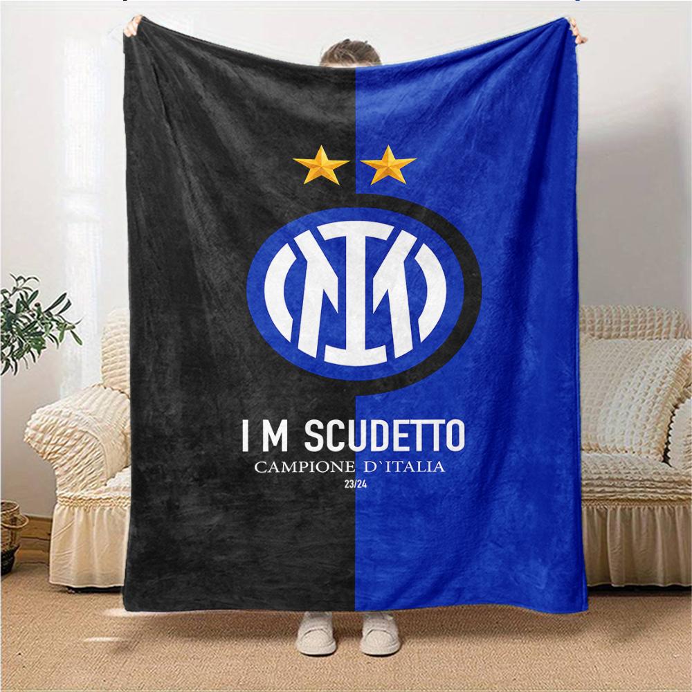 Inter Milan Champions Blankets Flannel Printed Breathable Warm Throw Blanket for Home Office Bedspreads 0708a2