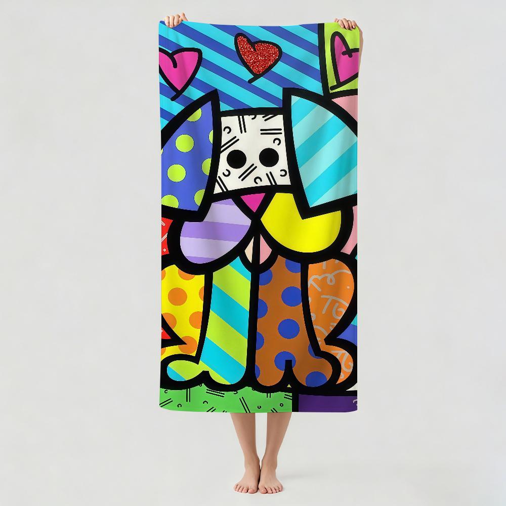 Модный принт R-Romero B-Britto Полотенце Сушильное Банное Полотенце Применимо Для Легкого Плавания Кемпинга Йоги Пляжа Выход