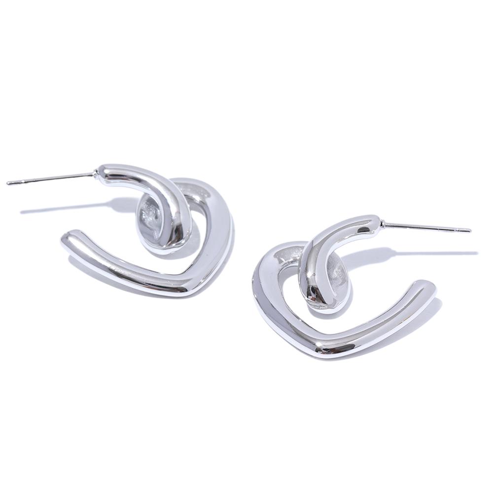 Eetit Минималистичные серьги-обнимашки в форме сердца из нержавеющей стали, устойчивые к ржавчине, с покрытием 18 К, модные повседневные ювелирные изделия, бижутерия, женские аксессуары