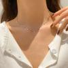 1Pcs Round Pendants Bead Chain Necklace Fine Clavicle Chain Fashion Cute Simple Necklace