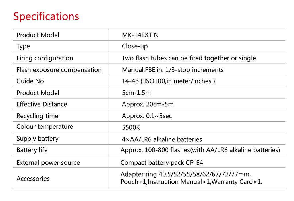 Кольцевая вспышка MEKE для макросъемки Nikon D7100 D7000 D5200 D5100 D5000 D3500 D3200 D3100 D90 D300S D600 со светодиодной лампой подсветки автофокуса MK-14EXT-N I-TTL