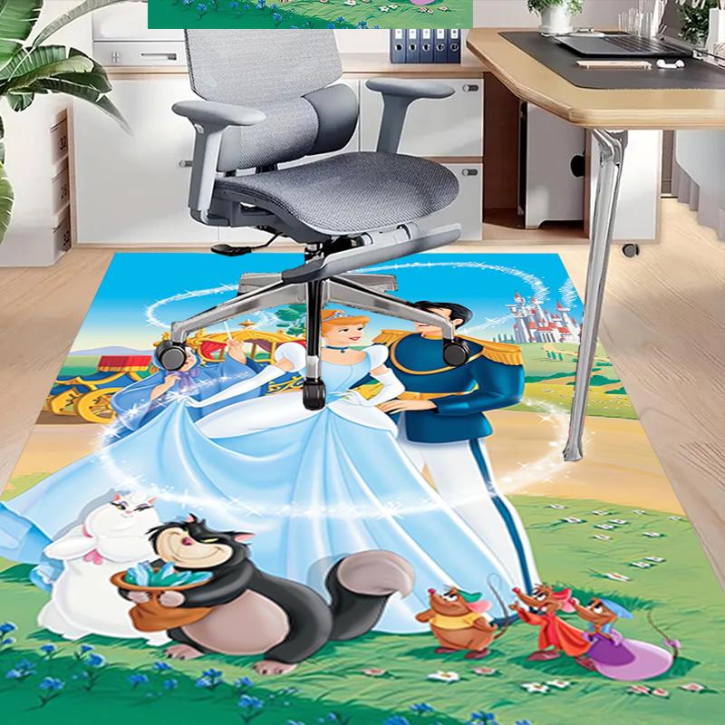Cinderella'S Royal Journey Carpet For Playroom Bedroom Living Room Sofa Home Decorkids Game Area Rug Nonslip Floor Mat