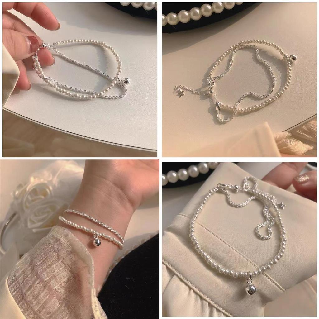 Стильный геометрический браслет из искусственного жемчуга для женщин, модный роскошный летний аксессуар