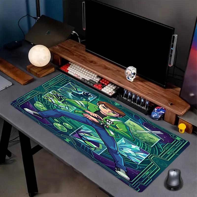 Ben 10 Cartoon Print Mouse Pad, Anti‑Slip Desktop keyboard Mat, for PC Laptop Gaming Working Daily Use, Cool Festival Surprise Gift