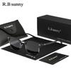 RBsunny Fashion HD Mirror Lens Солнцезащитные очки мужские для вождения на открытом воздухе поляризованные очки UV400 круглые женские очки из сплава ПК