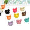 4 шт. 20 мм акриловые бусины с бантиком в виде кролика, подвески для ожерелья, брелок, сделай сам, изготовление ювелирных изделий