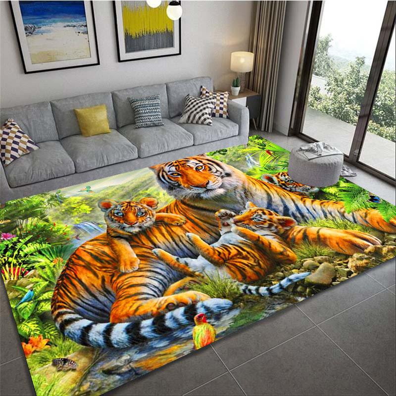 LOUSIDREAM ковер с рисунком тигра для гостиной, домашнего декора, диван, стол, ковер, противоскользящая подушка для стула, коврик для отдыха, кухонный коврик, дверной коврик