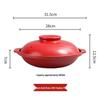 ZISIZ Ceramic Shallow Casserole Pot