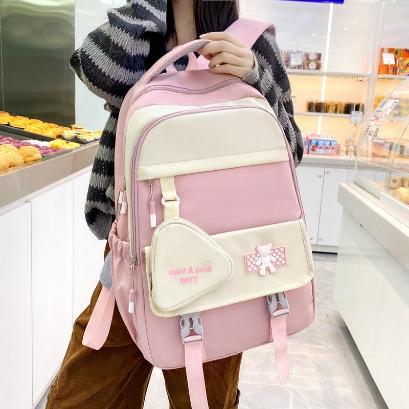 Комплект из четырех рюкзаков в студенческом стиле для женщин, рюкзак для старшеклассников, большая вместимость, школьная сумка