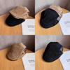 Solid Simple Retro Color Suede Neutral Casual Beret For Autumn Winter And