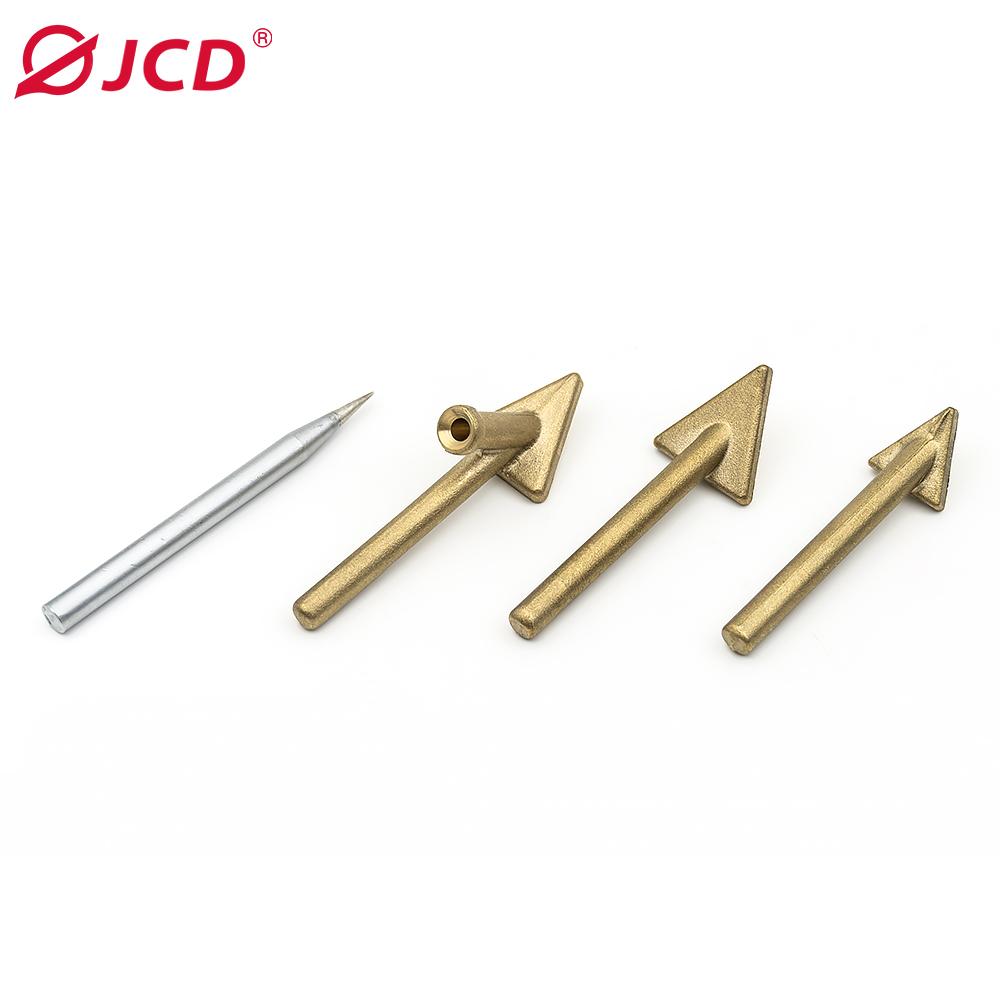 JCD 4pcs Soldering Iron Tips Copper Repair Triangular Smoothing Head Welding Tips Iron Plastic Welder-Replacement Tips